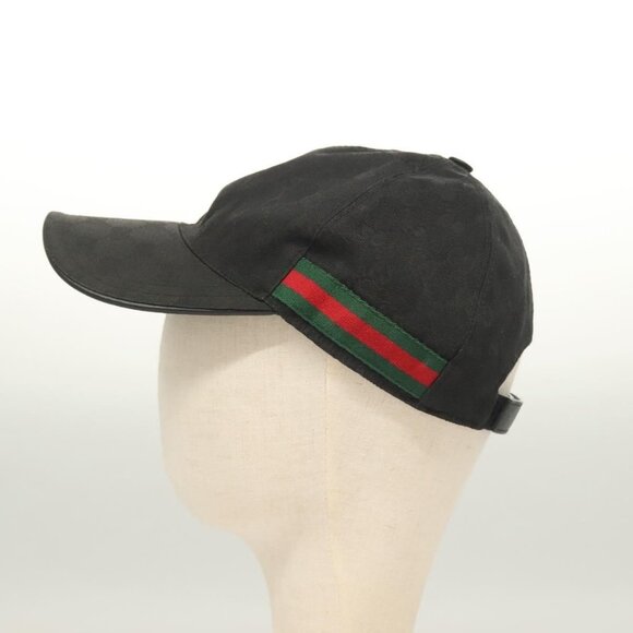 GUCCI GG Canvas Web Sherry Line Cap L Black Red Green - Picture 1 of 16